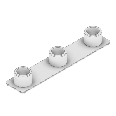60-100-2 MODULAR SOLUTIONS POLYAMIDE PART<br>END CAP 90MM X 18.5MM LIGHT GRAY